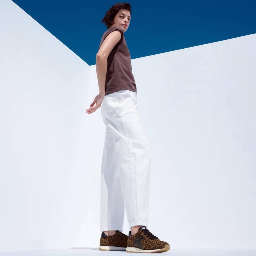 FitFlop TM Retro-Q FF Suede Leopard sneakers cognac zwart