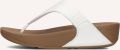 Fitflop Dianets LULU LEATHER TOEPOST pool slides pantoffel badeschoen met sleehak - Zwart