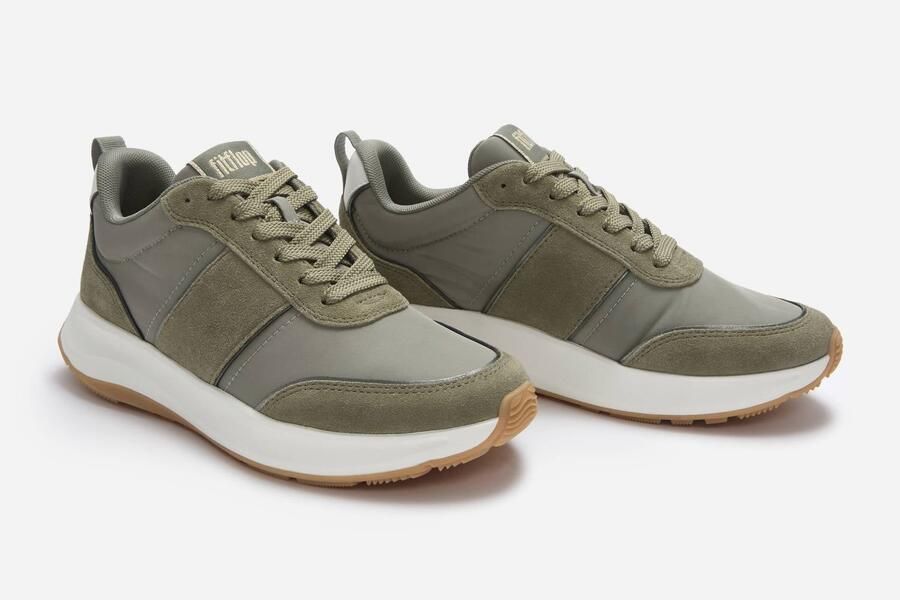 FitFlop TM suède sneakers grijsgroen - Foto 2