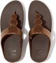 FitFlop TM Halo Bead-Circle Metallic Toe-Post leren teenslippers brons metallic - Thumbnail 1