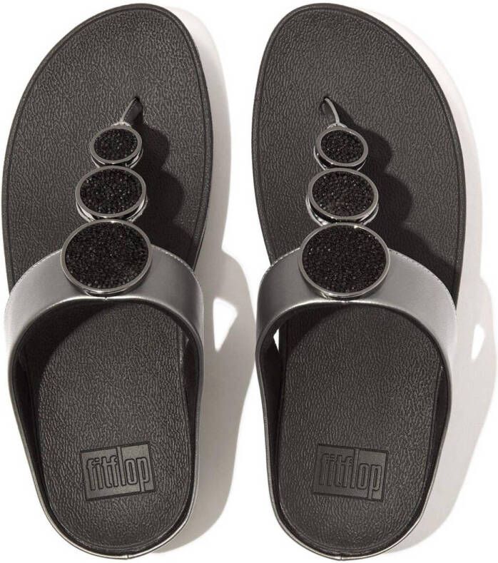 Fitflop Dianets HALO BEAD-CIRCLE METALLIC TOE-POST SANDALS pool slides pantoffel met dempende tussenzooltechnologie