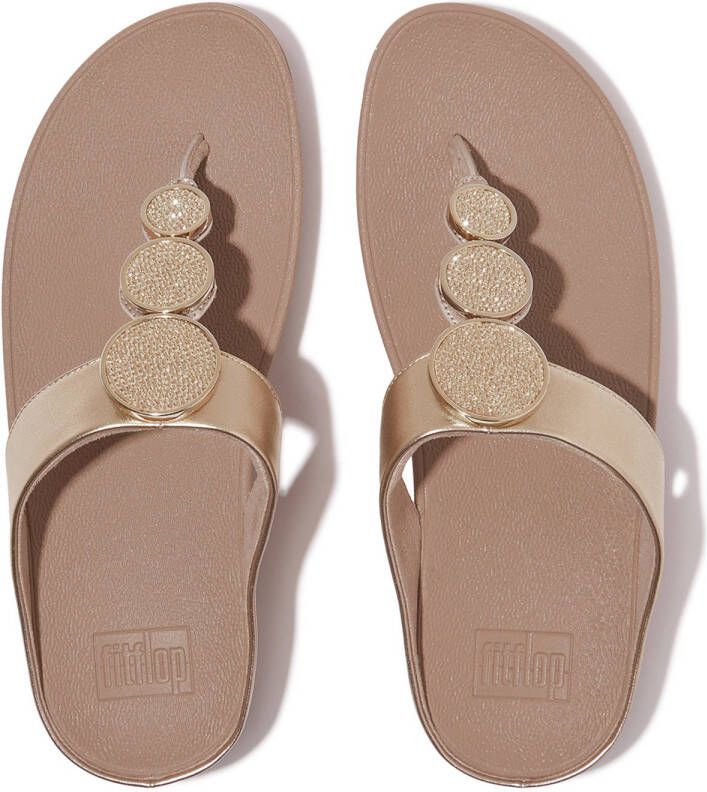 FitFlop TM Halo Bead-Circle Metallic Toe-Post teenslippers goud