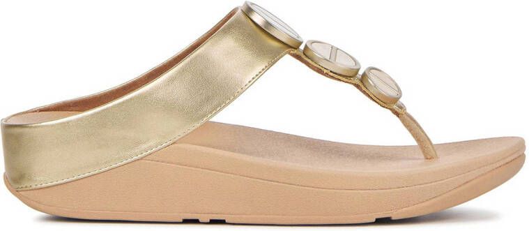 FitFlop TM leren slippers goud