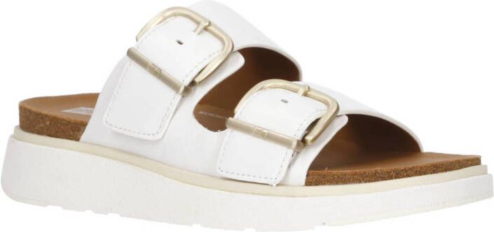 FitFlop TM leren slippers wit