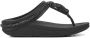 Fitflop™ FitFlop Fino Crystal-Cord Leather Toe-Post Sandals ZWART - Thumbnail 1