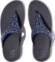 FitFlop TM Lulu Crystal-Mix Toe-Post teenslippers met glitters donkerblauw - Thumbnail 1
