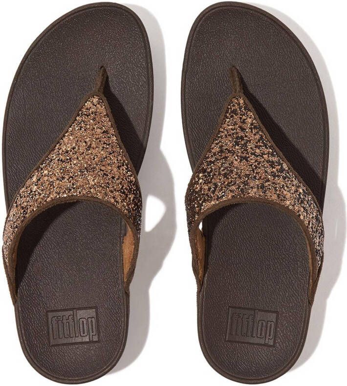 FitFlop TM Lulu Glitter Toe-Thongs teenslippers bruin