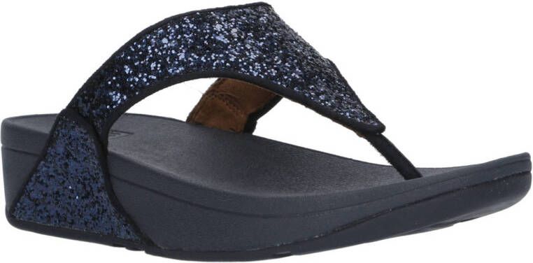 FitFlop ™ Lulu Glitter Toe-Thongs PU Glitter Midnight Navy