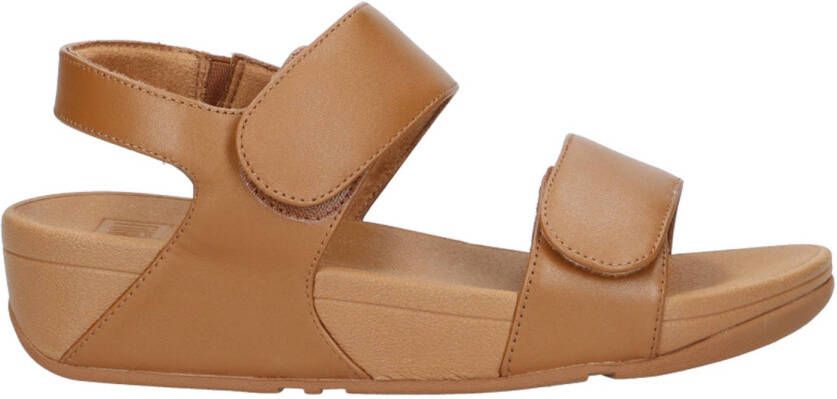 FitFlop TM Lulu Leather Adjustable leren sandalen lichtbruin
