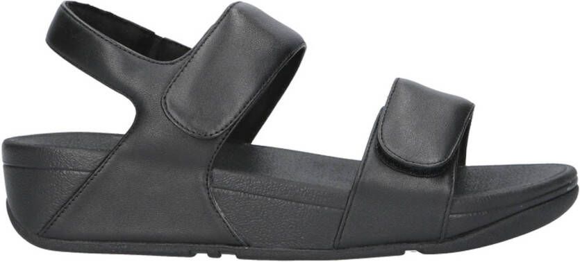 FitFlop TM Lulu Leather Adjustable leren sandalen zwart