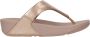 FitFlop Vrouwen Leren Slippers Damesschoenen Teenslipper Lulu toe leather Rose Goud - Thumbnail 1