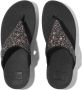 FitFlop TM Lulu Multi Tonal Glitter Toe-Post teenslippers met glitters zwart - Thumbnail 1