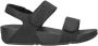 FitFlop TM Lulu Shimmer Adjustable Sandals sandalen zwart - Thumbnail 1