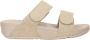 FitFlop TM Lulu Shimmer Adjustable Slides slippers lichtbeige - Thumbnail 1