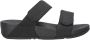 FitFlop TM Lulu Shimmer Adjustable Slides slippers zwart - Thumbnail 1