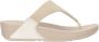 FitFlop TM Lulu Shimmer Toe-Post teenslippers beige - Thumbnail 1