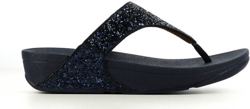 FitFlop ™ Lulu Glitter Toe-Thongs PU Glitter Black Glitter