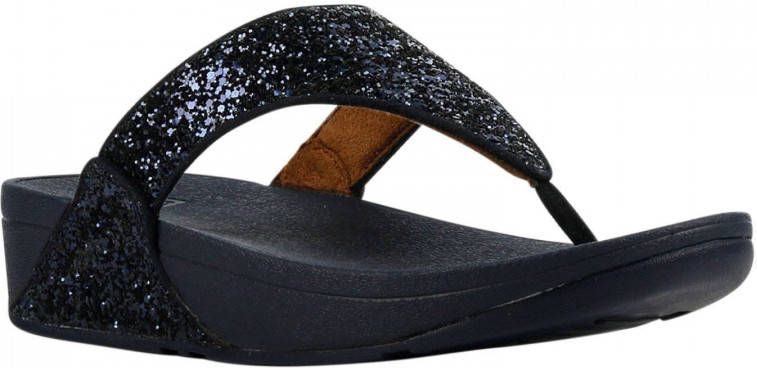 FITFLOP Teenslippers Dames Lulu Glitter Toe-post Maat: 43 Materiaal: Leer Kleur: Blauw - Foto 2