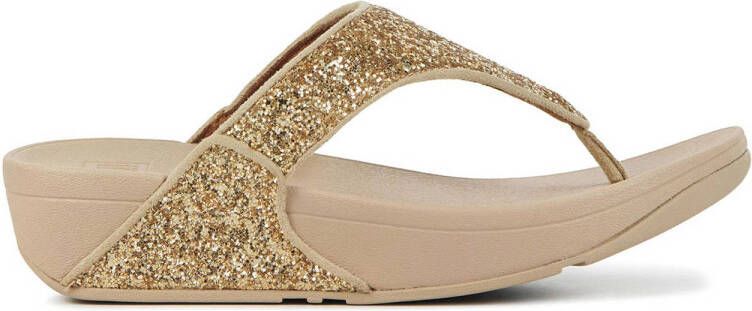 FitFlop TM Lulu Toe Glitter teenslippers met glitters goud