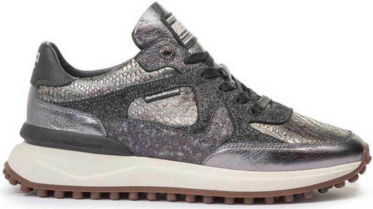 FLORIS VAN BOMMEL Lage Sneakers Dames Noppi 34.00 Maat: 37 5 Materiaal: Leer Kleur: Zilver