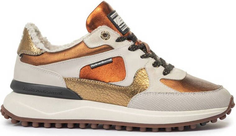 FLORIS VAN BOMMEL Lage Sneakers Dames Noppi 34.01 Maat: 37 5 Materiaal: Leer Kleur: Brons