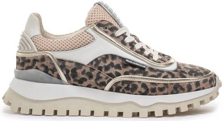 FLORIS VAN BOMMEL Lage Sneakers Dames Sfw-10131 Maat: 42 Materiaal: Leer Kleur: Taupe