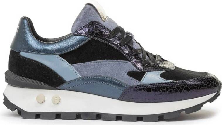 Floris van Bommel Dames Sneakers Blokki 04.01 Dark Blue Donkerblauw