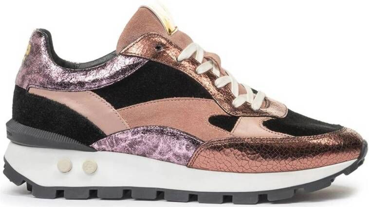 FLORIS VAN BOMMEL Lage Sneakers Dames Blokki 04.01 Maat: 37 5 Materiaal: Suède Kleur: Roze