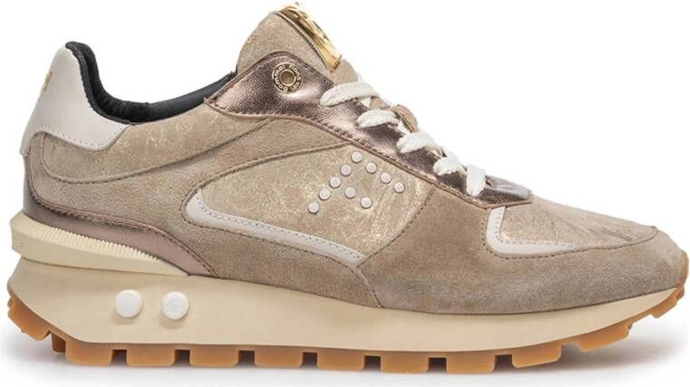 FLORIS VAN BOMMEL Lage Sneakers Dames Sfw-10084 Blokki Maat: 41 Materiaal: Suède Kleur: Bruin