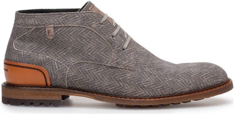 Floris van Bommel Crepi 13.08su suède veterschoenen taupe