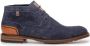 Floris van Bommel Crepi 13.10 suède veterschoenen donkerblauw - Thumbnail 1