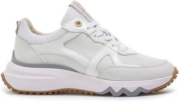 FLORIS VAN BOMMEL Lage Sneakers Dames Sfw-10111 Maat: 42 Materiaal: Leer Kleur: Wit