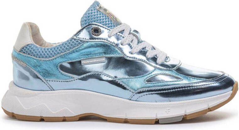 FLORIS VAN BOMMEL Lage Sneakers Dames Sfw-10101 Maat: 37 Materiaal: Leer Kleur: Blauw
