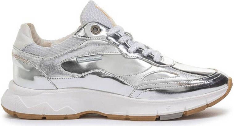 FLORIS VAN BOMMEL Lage Sneakers Dames Sfw-10101 Maat: 38 Materiaal: Lakleer Kleur: Zilver