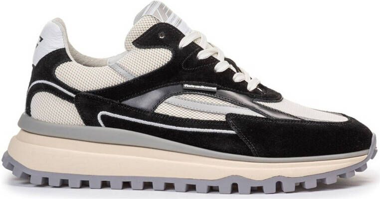 Floris van Bommel De Gripper 02.05 suède sneakers zwart grijs