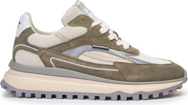 Floris van Bommel De Gripper 02.07 suède sneakers kaki