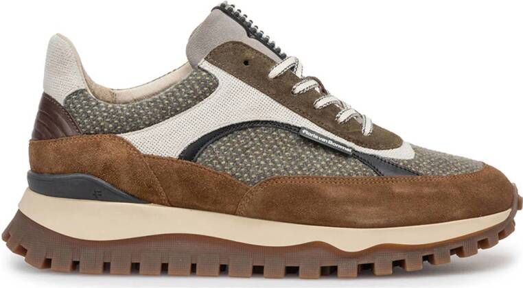 FLORIS VAN BOMMEL Lage Sneakers Heren Sfm-10156 De Grommer Maat: 40 Materiaal: Suède Kleur: Bruin