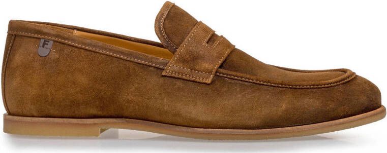 Floris van Bommel De Kruimer 01.00 suede loafers cognac