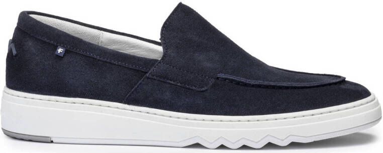 Floris van Bommel De Kupster 04.02 suède loafers donkerblauw