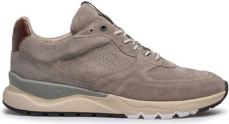 FLORIS VAN BOMMEL Sneakers Heren Sfm-10231 De Treener Maat: 40⅔ Materiaal: Leer Kleur: Taupe
