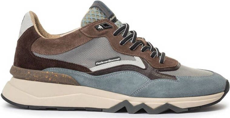 FLORIS VAN BOMMEL Lage Sneakers Heren Sfm-10178 Maat: 43⅓ Materiaal: Suède Kleur: Blauw