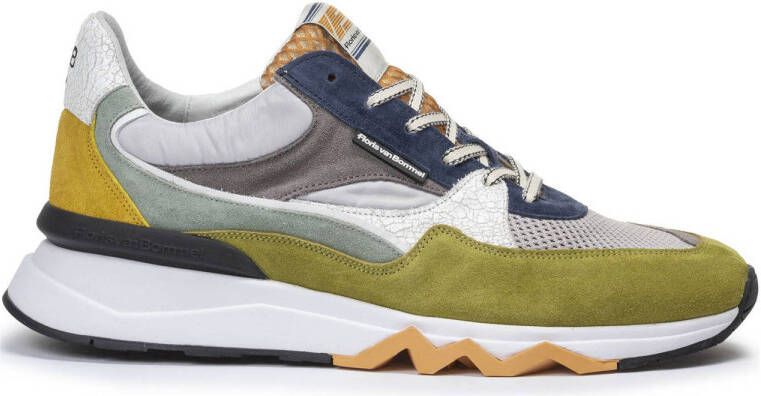 Floris van Bommel De Zager 07.06 suède sneakers groen multi