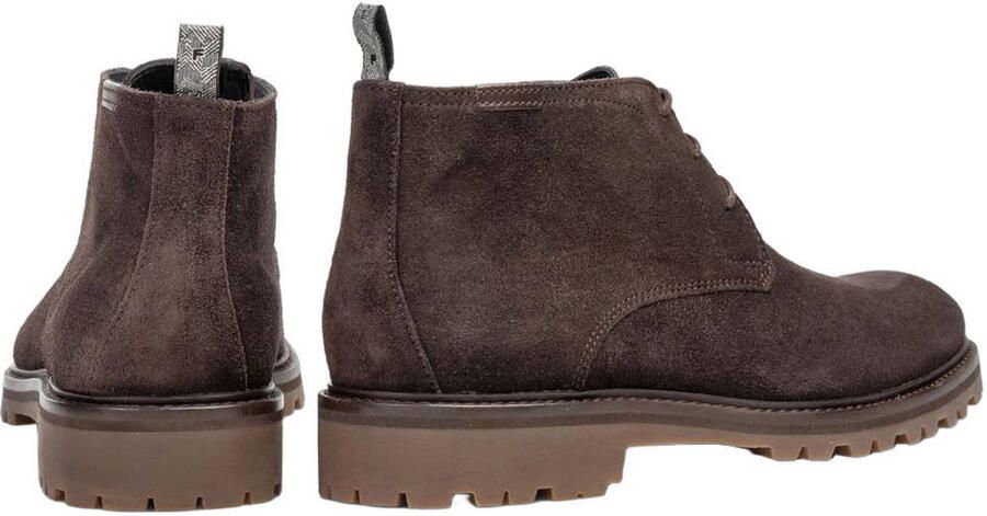 Floris van Bommel 01.36 suède veterboots met profielzool donkerbruin - Foto 2