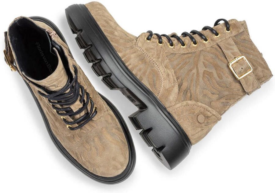 Floris van Bommel Bayli suède veterboots taupe - Foto 3