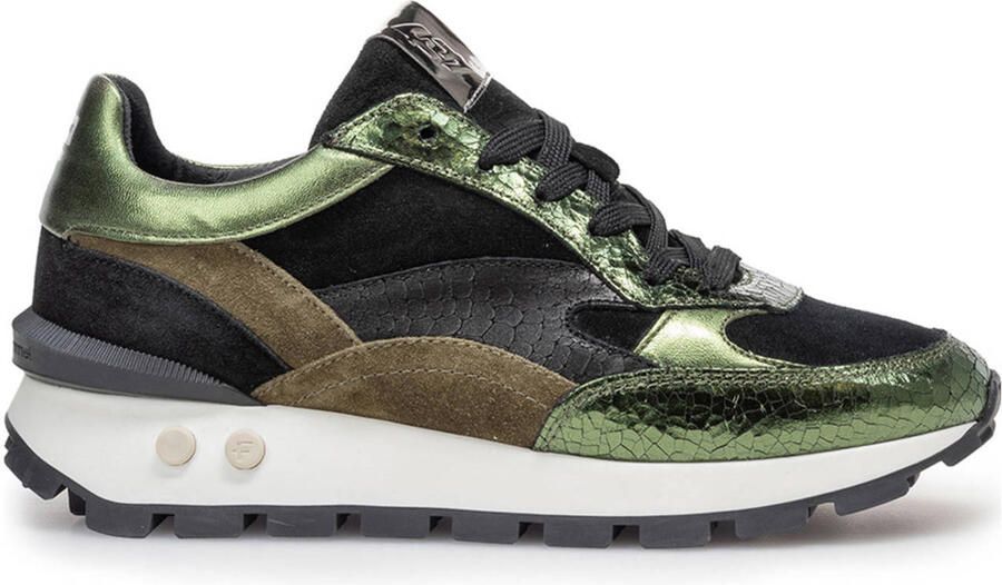 Floris van Bommel Blokki 04.19 leren sneakers donkergroen - Foto 3