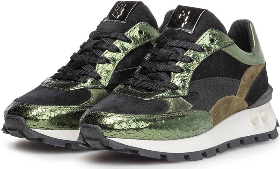 Floris van Bommel Blokki 04.19 leren sneakers donkergroen - Foto 2