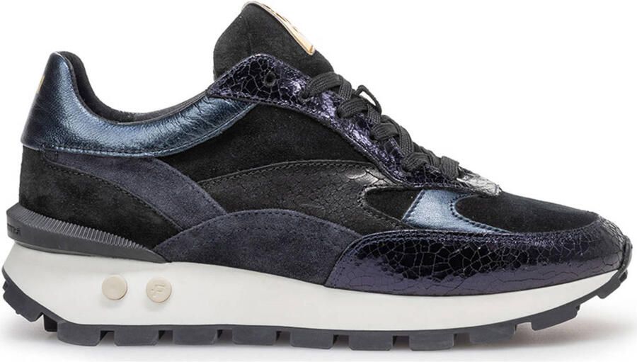 FLORIS VAN BOMMEL Lage Sneakers Dames Sfw-10098 Blokki Maat: 38 Materiaal: Suède Kleur: Blauw