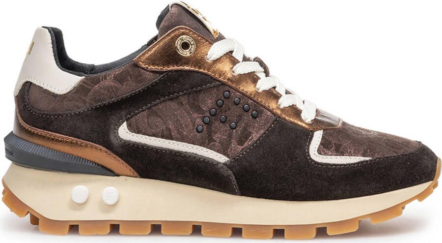 FLORIS VAN BOMMEL Lage Sneakers Dames Sfw-10084 Blokki Maat: 43 Materiaal: Leer Kleur: Bruin
