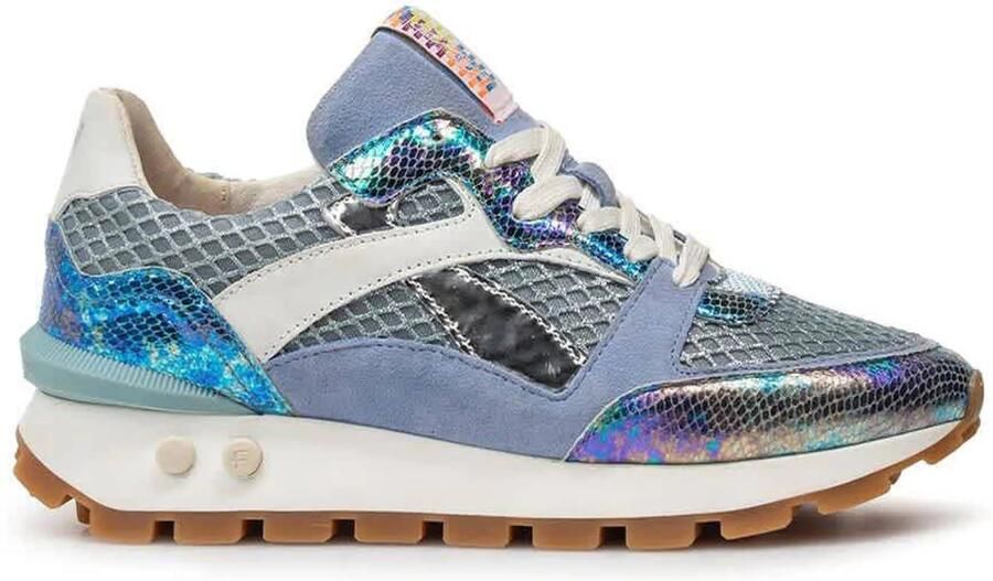 FLORIS VAN BOMMEL Lage Sneakers Dames Sfw-10157 Blokki Maat: 42 Materiaal: Suède Kleur: Blauw