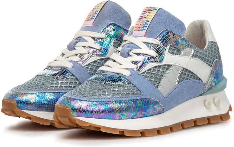 FLORIS VAN BOMMEL Lage Sneakers Dames Sfw-10157 Blokki Maat: 42 Materiaal: Suède Kleur: Blauw - Foto 2